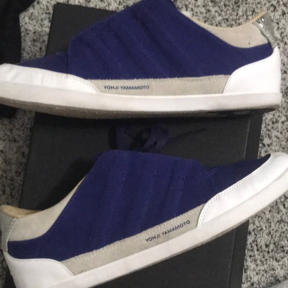 Y-3 Men's Purple and White Sneakers  Size US 8.5 - Picture 8 of 9